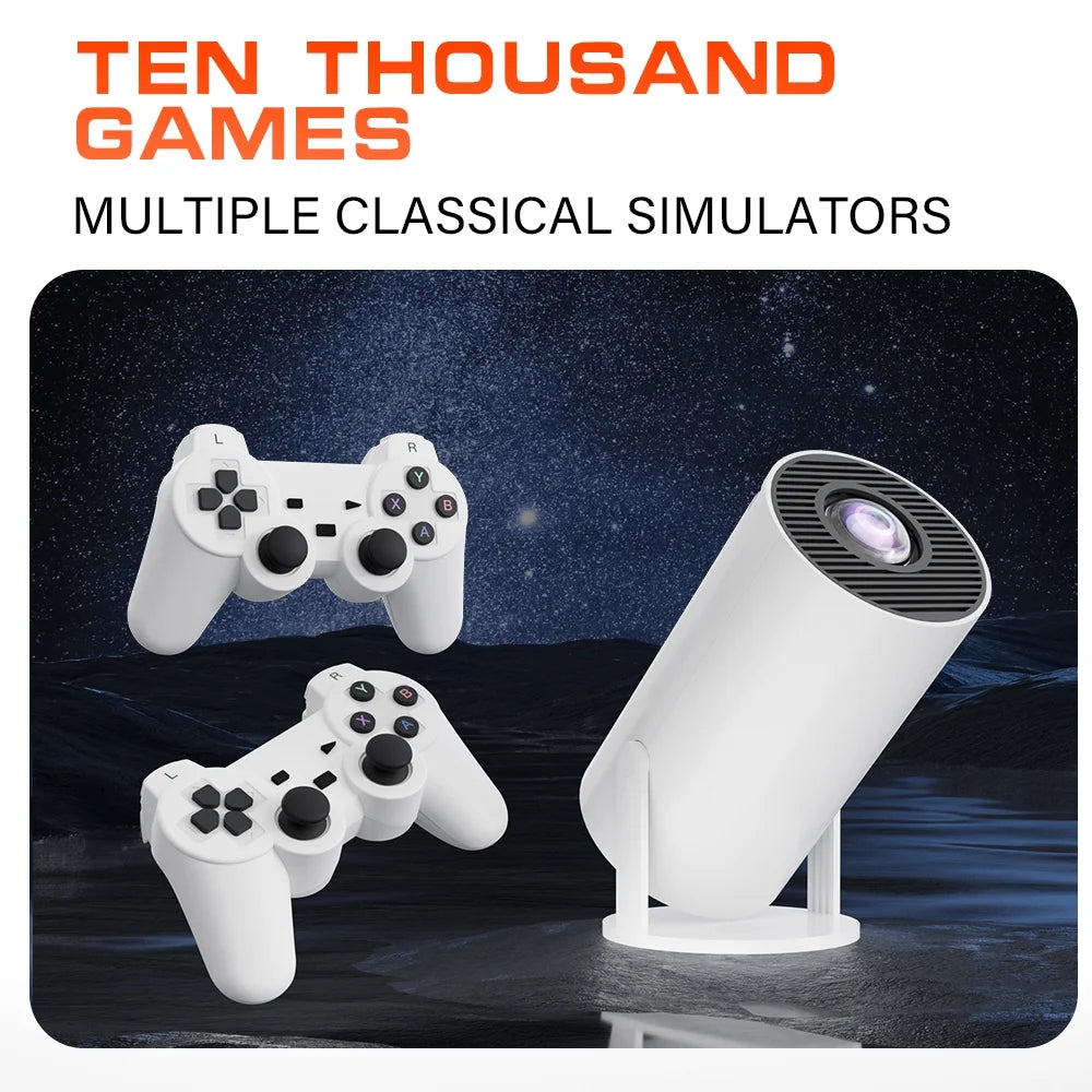 M300MAX Mini Game Video Projector 4K/HD/3D Supported WiFi 6, Bluetooth 5.4, Android 11, Auto Keystone for Home Theater/Play Games