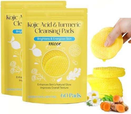 Kojic Acid Cleansing Pads Kojic Acid Pads Turmeric Cleansing Pads for Dark Spots