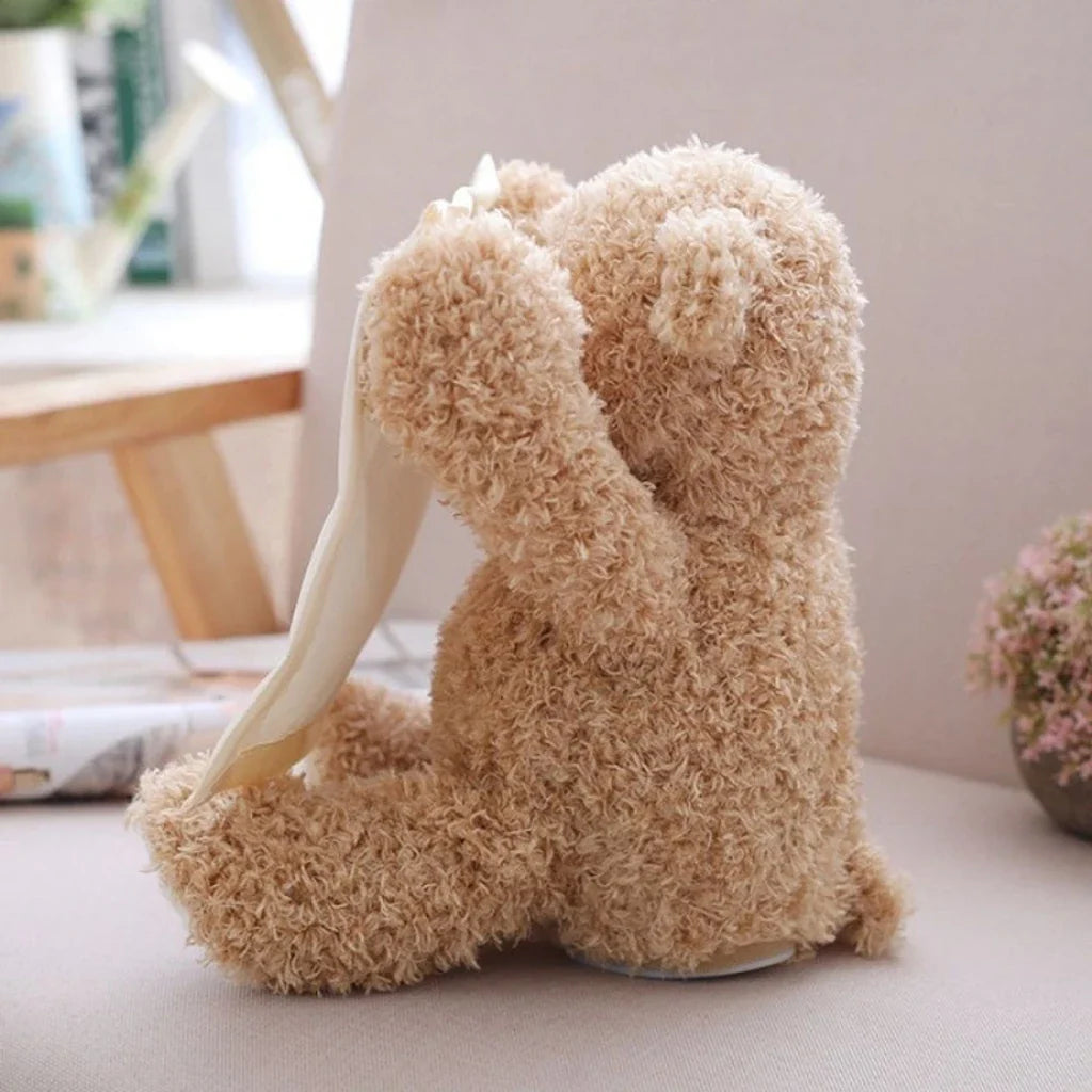 Peek-A-Boo Talking Bear with Blanket – Interactive Plush Toy Repeats What You Say, Sings Songs – Musical Stuffed Animal Gift for Kids, Babies
