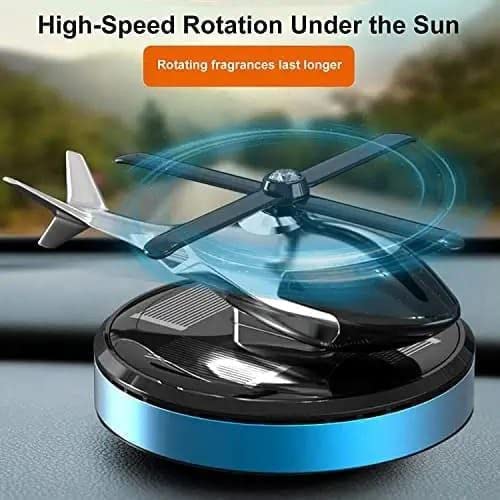 Solar Helicopter Air Freshener - Rotating Car Aroma Diffuser