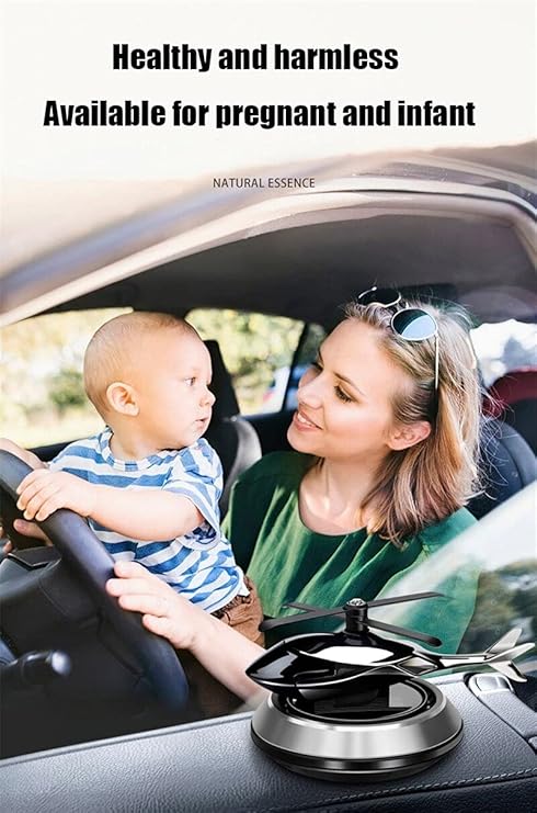 Solar Helicopter Air Freshener - Rotating Car Aroma Diffuser