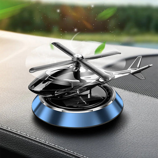 Solar Helicopter Air Freshener - Rotating Car Aroma Diffuser