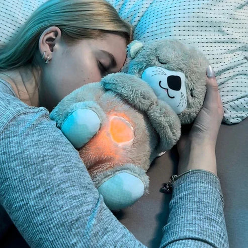Breathing Teddy Bear with Music, Sound, Light and and Breathing Motion| Breathing Teddy Bear Soft Toy for Kids or Babys| Best Gift for Kids