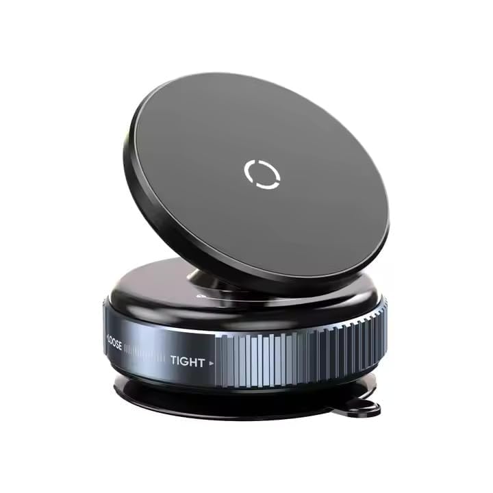 Magnetic Phone Holder for Car Strong Vacuum Suction Cup Mount with 360° Rotation