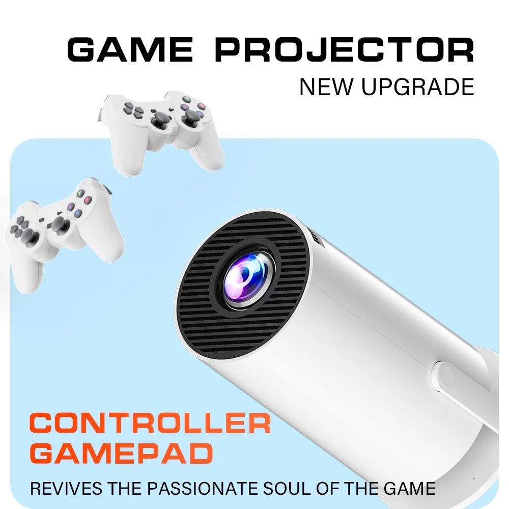 M300MAX Mini Game Video Projector 4K/HD/3D Supported WiFi 6, Bluetooth 5.4, Android 11, Auto Keystone for Home Theater/Play Games