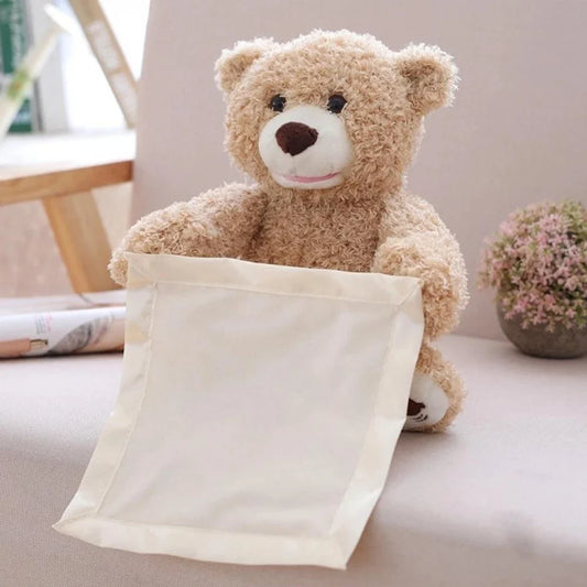 Peek-A-Boo Talking Bear with Blanket – Interactive Plush Toy Repeats What You Say, Sings Songs – Musical Stuffed Animal Gift for Kids, Babies