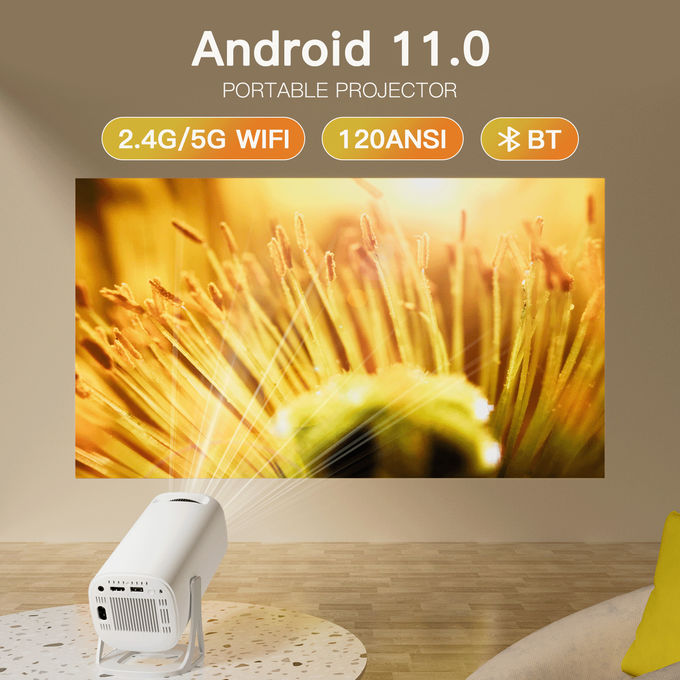S40 Android 11 Smart Mini Projector (4K Support, WiFi + Bluetooth)